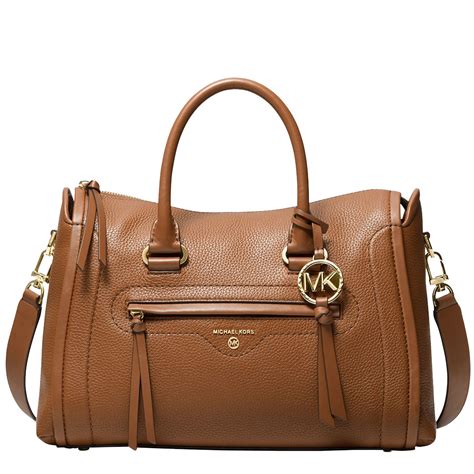 michael kors carine leather satchel.